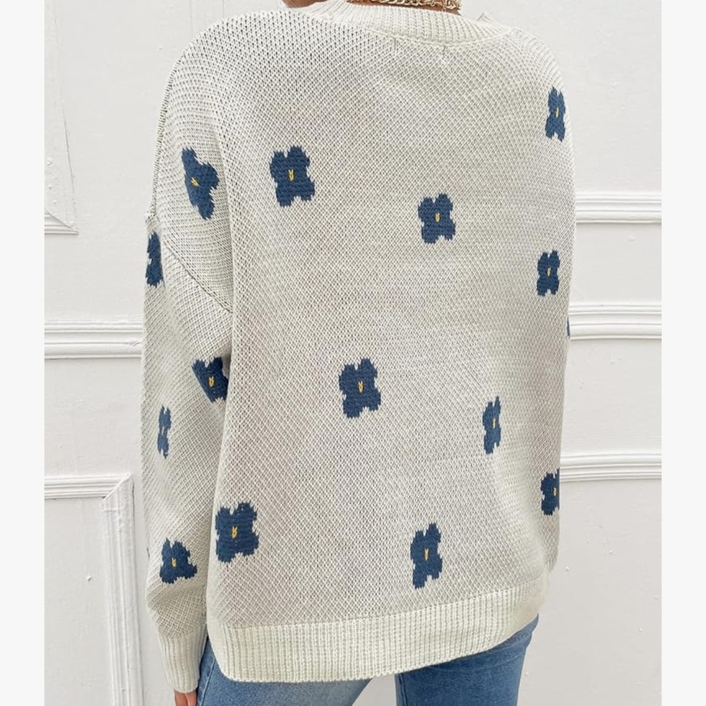 Gorgeous floral sweater oversized - Picture 3 of 3